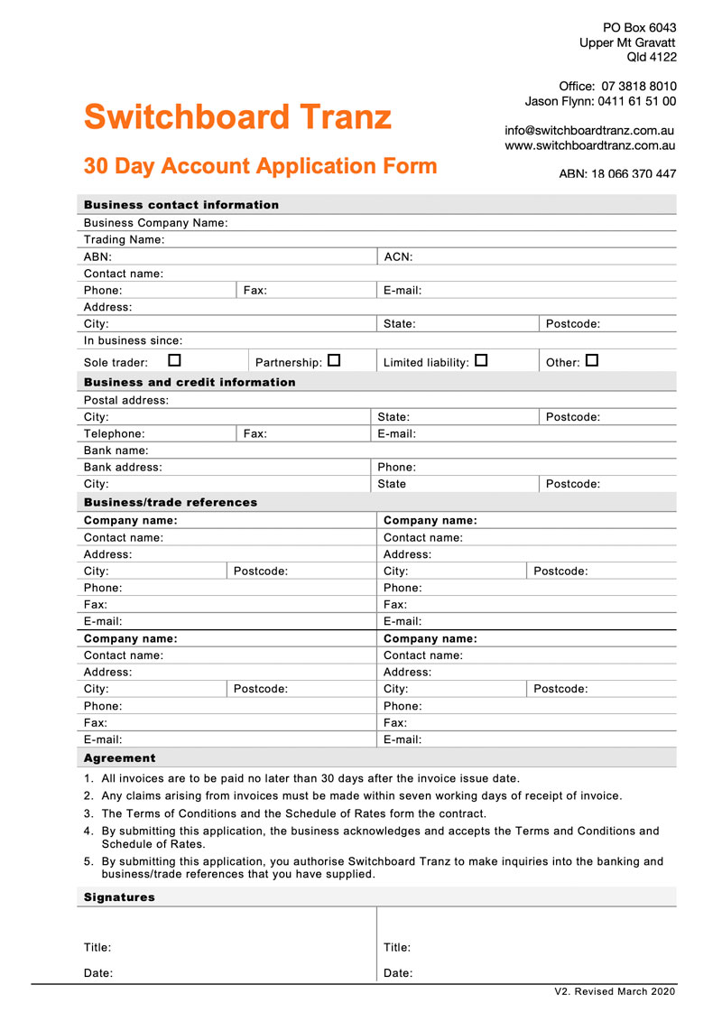 Switchboard-Tranz-Resources-30-Day-Account-Application-Form